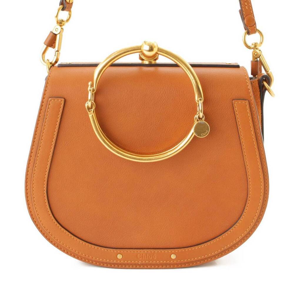 Chloe NILE Leather Shoulder Bag Brown